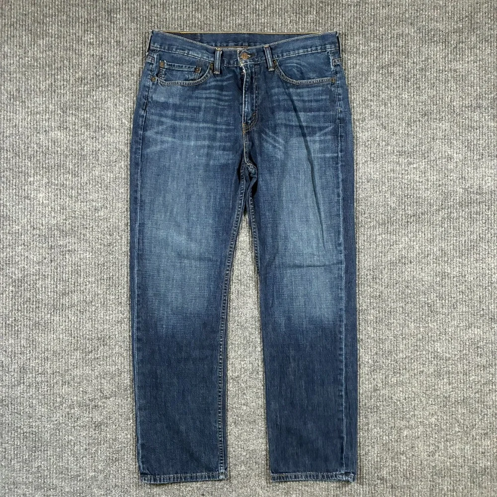 Levis 514 Mens Straight Leg Jeans Size 34x30 Blue Denim Cotton Mid Rise
